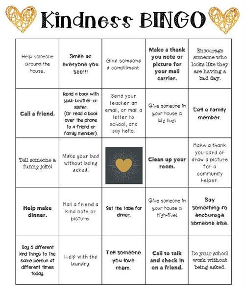 Kindness bingo link 